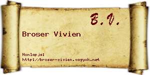 Broser Vivien névjegykártya